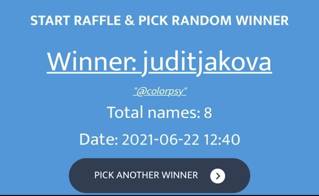 GIVEAWAY WINNER